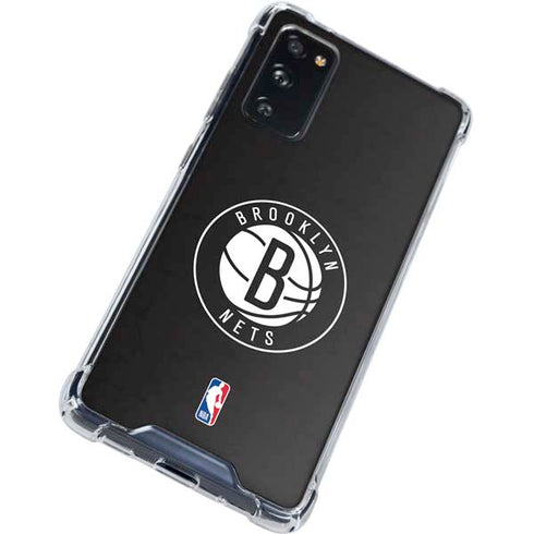 NBA Brooklyn Nets Distressed Galaxy S20 FE Clear Case